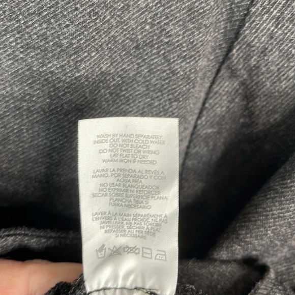 CABI Grey Crew Blazer Contrast Pipe Collar Pont Twill Single Breasted Preppy S - Picture 11 of 13